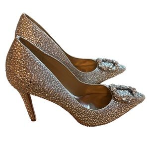 Badgley Mischka Women's Cher II Pump size:6.5 Silver NWOB